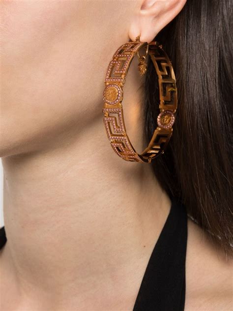 versace coin earrings